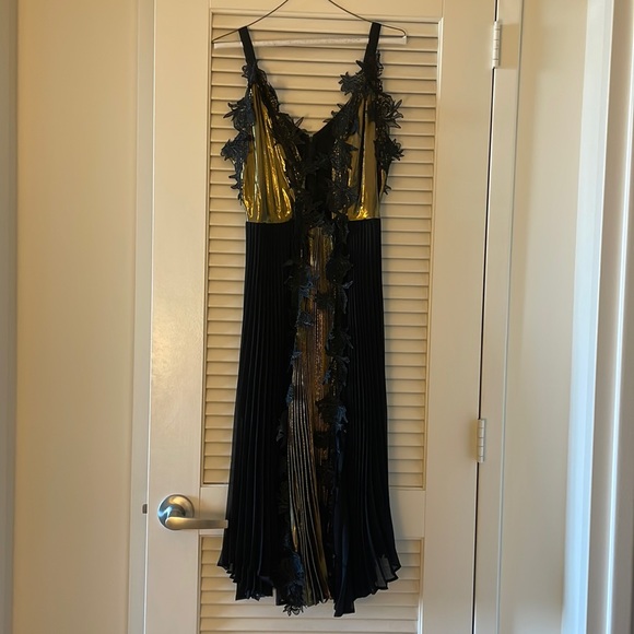 delfi gold mini dress Gilded Crystral Mini Dress main image 0